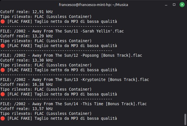scoperti dei fake flac attraverso uno script