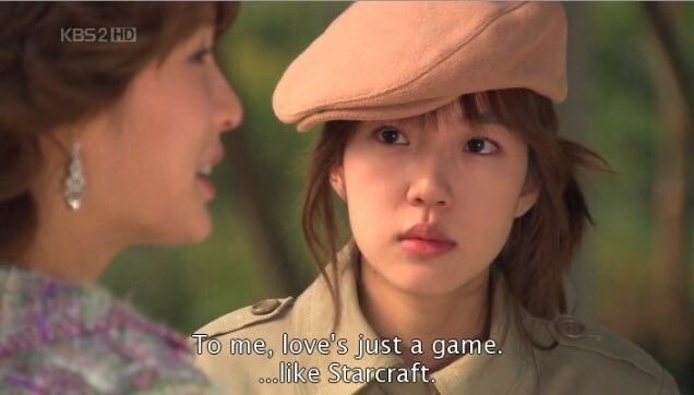 Quote from Kdrama «  I’m sorry I love you »: To me, love ‘s just a game. … Like Starcraft.