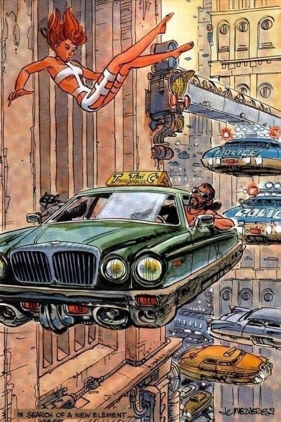 THE FIFTH ELEMENT concept art by Jean-Claude Mézières