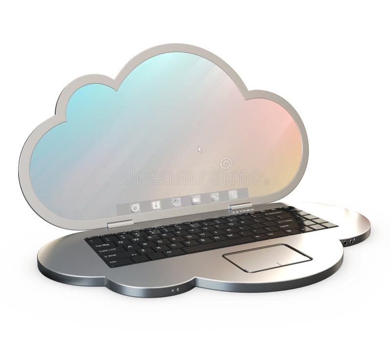 A laptop computer shaped like a cloud