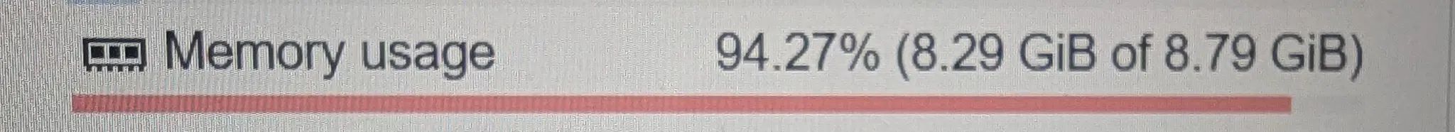 Server at 95% ram