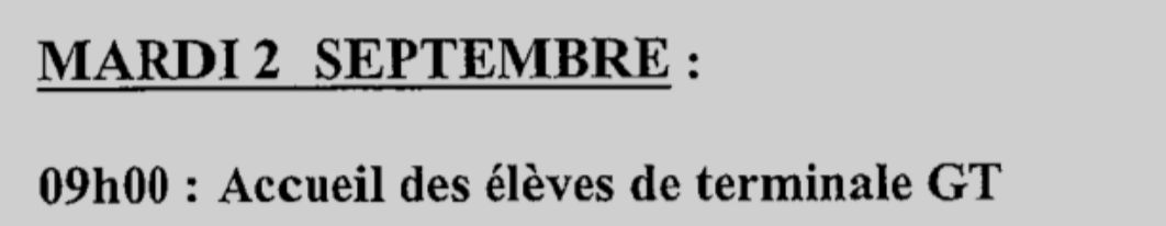 school at 9 am, september 2nd