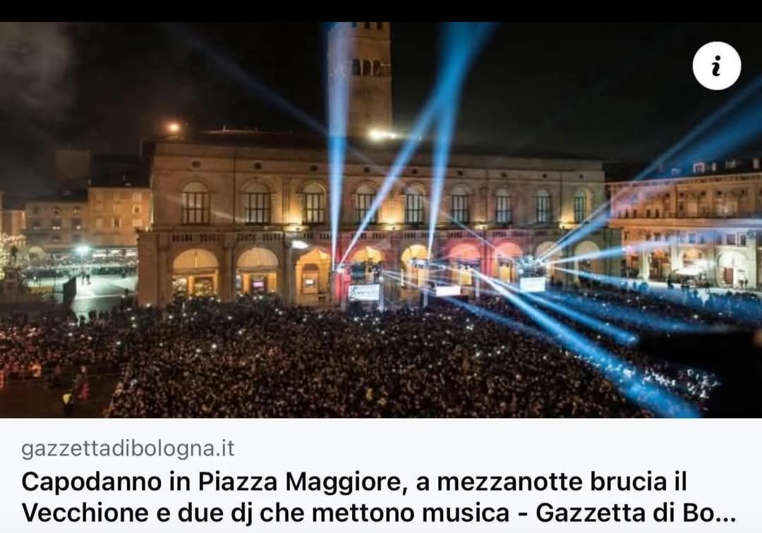 Capodanno in Piazza Maggiore, a mezzanotte brucia il Vecchione e due dj che mettono musica 