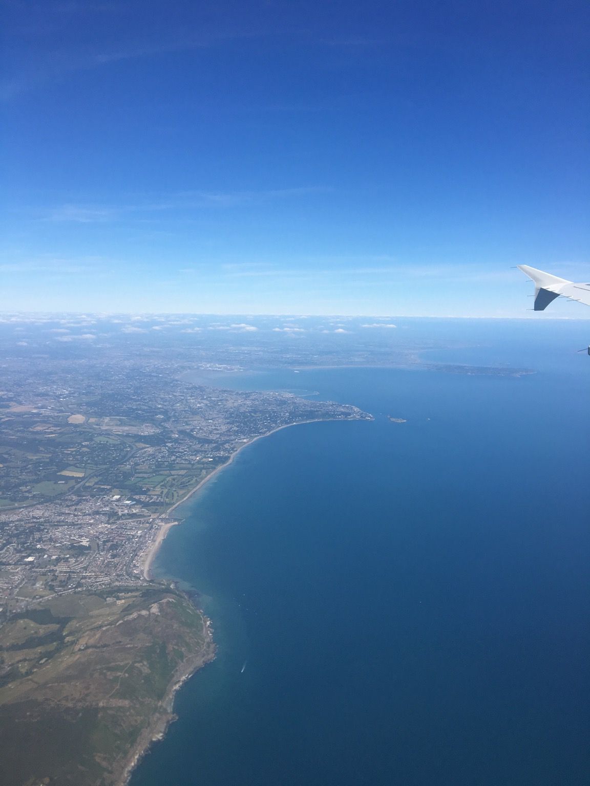 View of coast from plane 