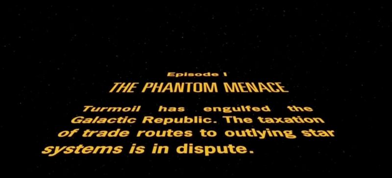 THE PHANTOM MENACE
Turmoil has engulted the
Galactic Republic. The taxation 
of trade routes to outlying star
systems is in dispute.
