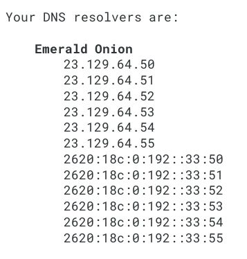 A screenshot from dnscheck.tools showing all 6 of the configured resolvers in resolv.conf actively resolving my DNS queries