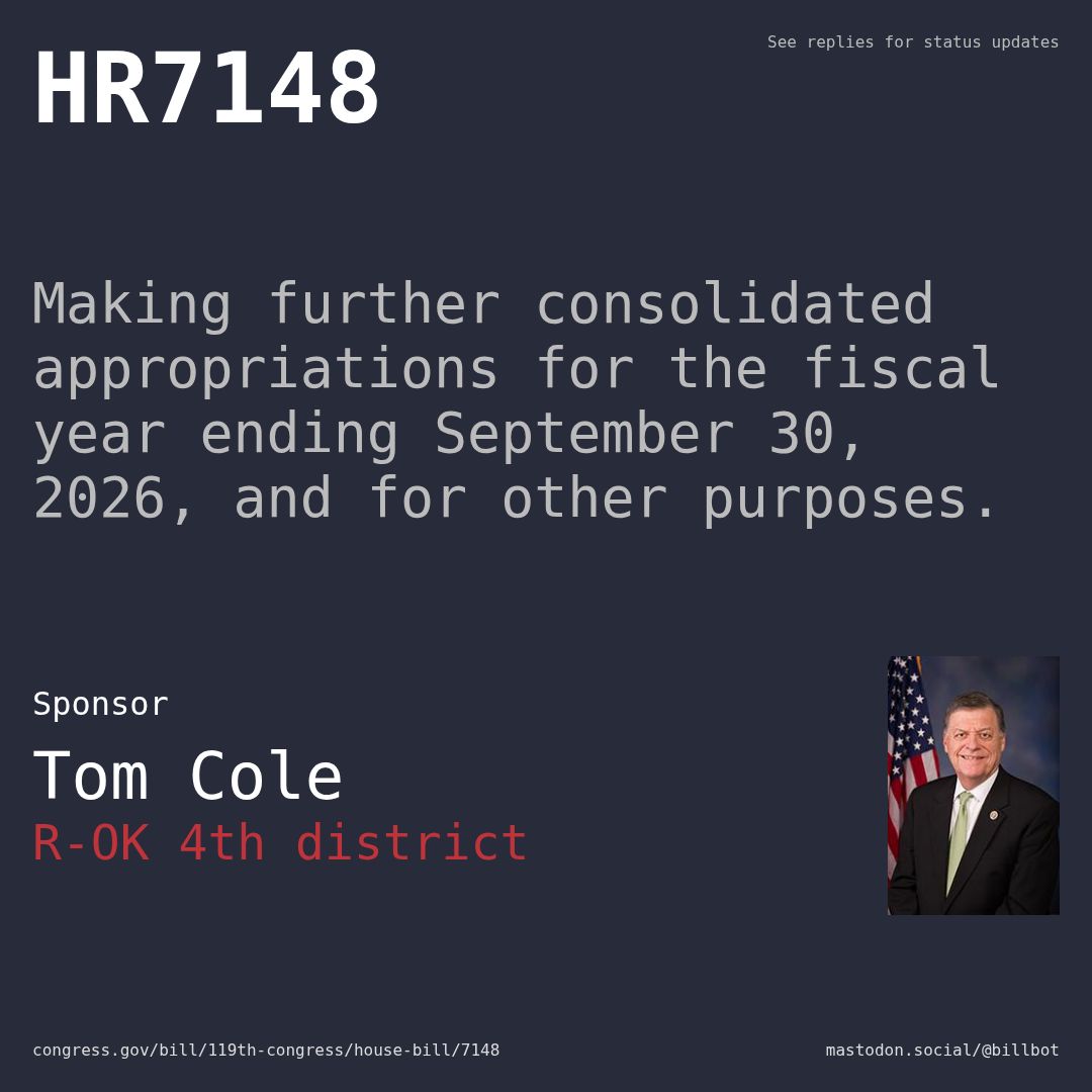 Description of HR7148, and a depiction of its sponsor, Tom Cole.