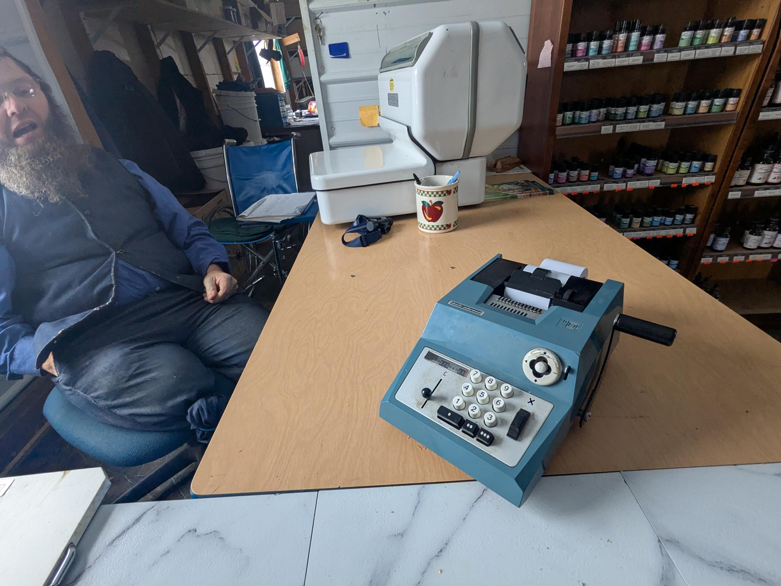 An Olivetti mechanical calculator