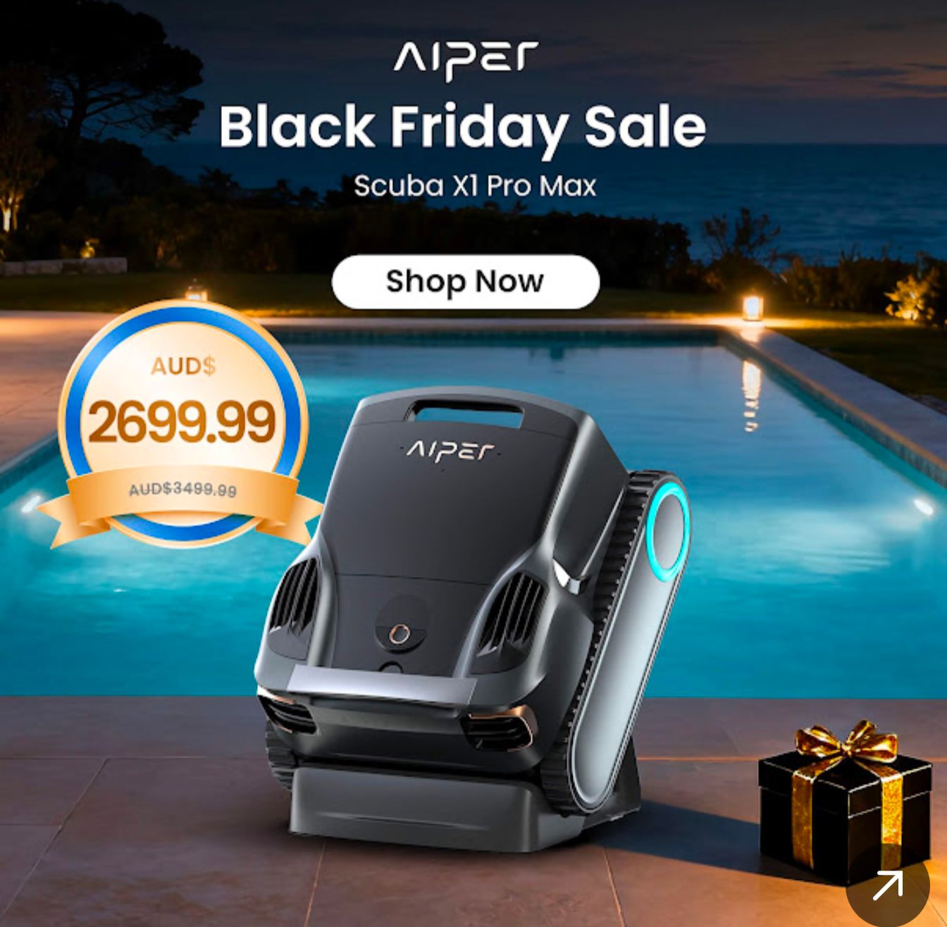 A Black Friday sale 
Scuba X1 Pro Max 
Shop now 
Shop now $2,699.99 Australian normally $3,000 and something 

It looks like a backpack. Hard plastic a bit space age design