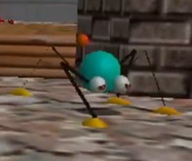 A Skeeter from Super Mario 64 in their natural habitat.