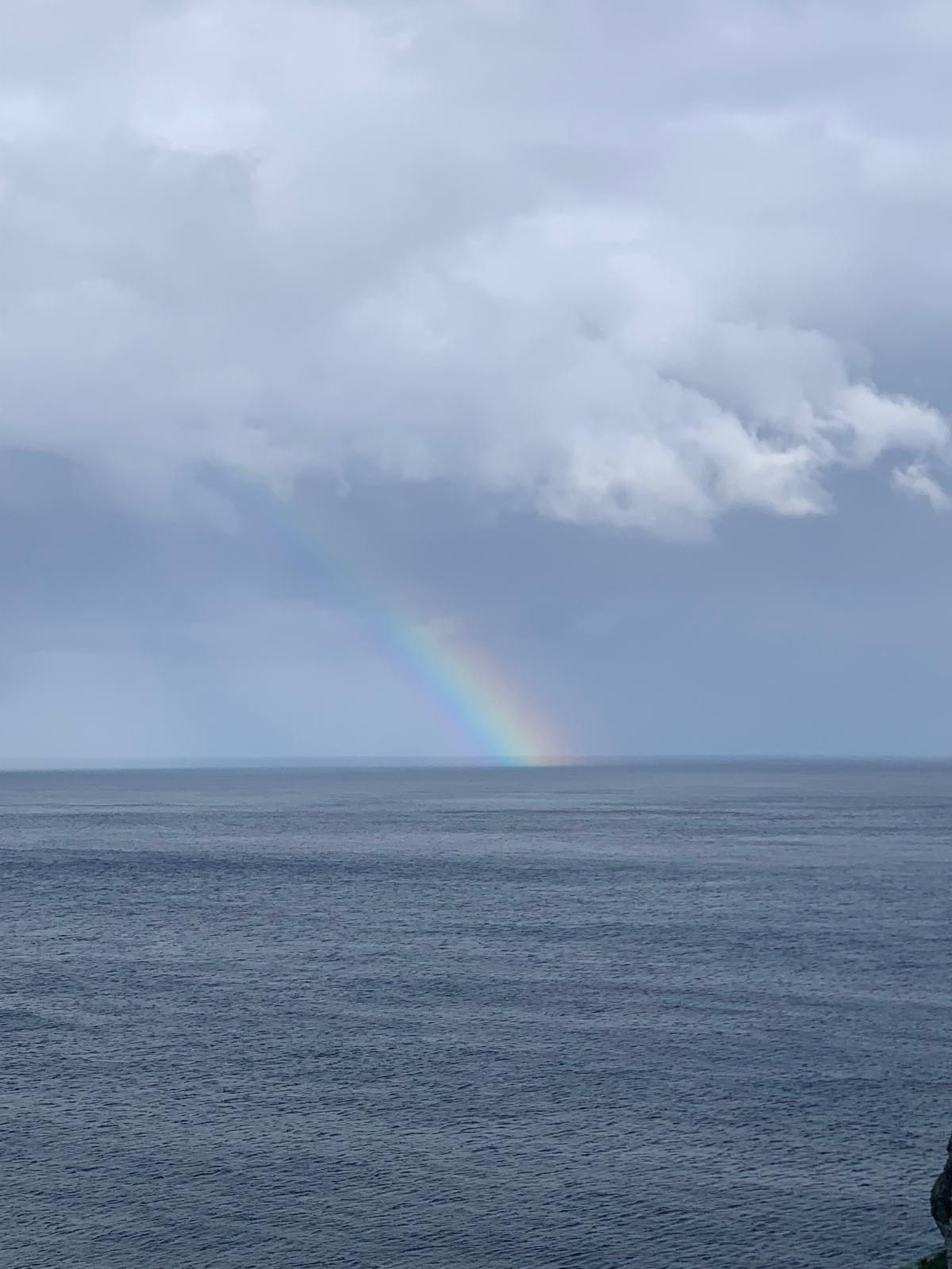 A rainbow in the sky in Gaza