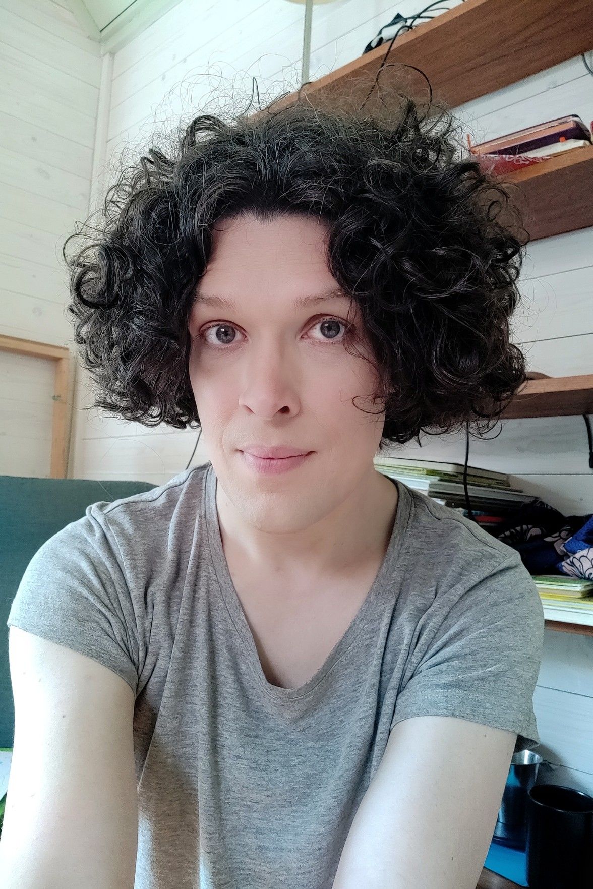 Just a random selfie. I look tired but happy.