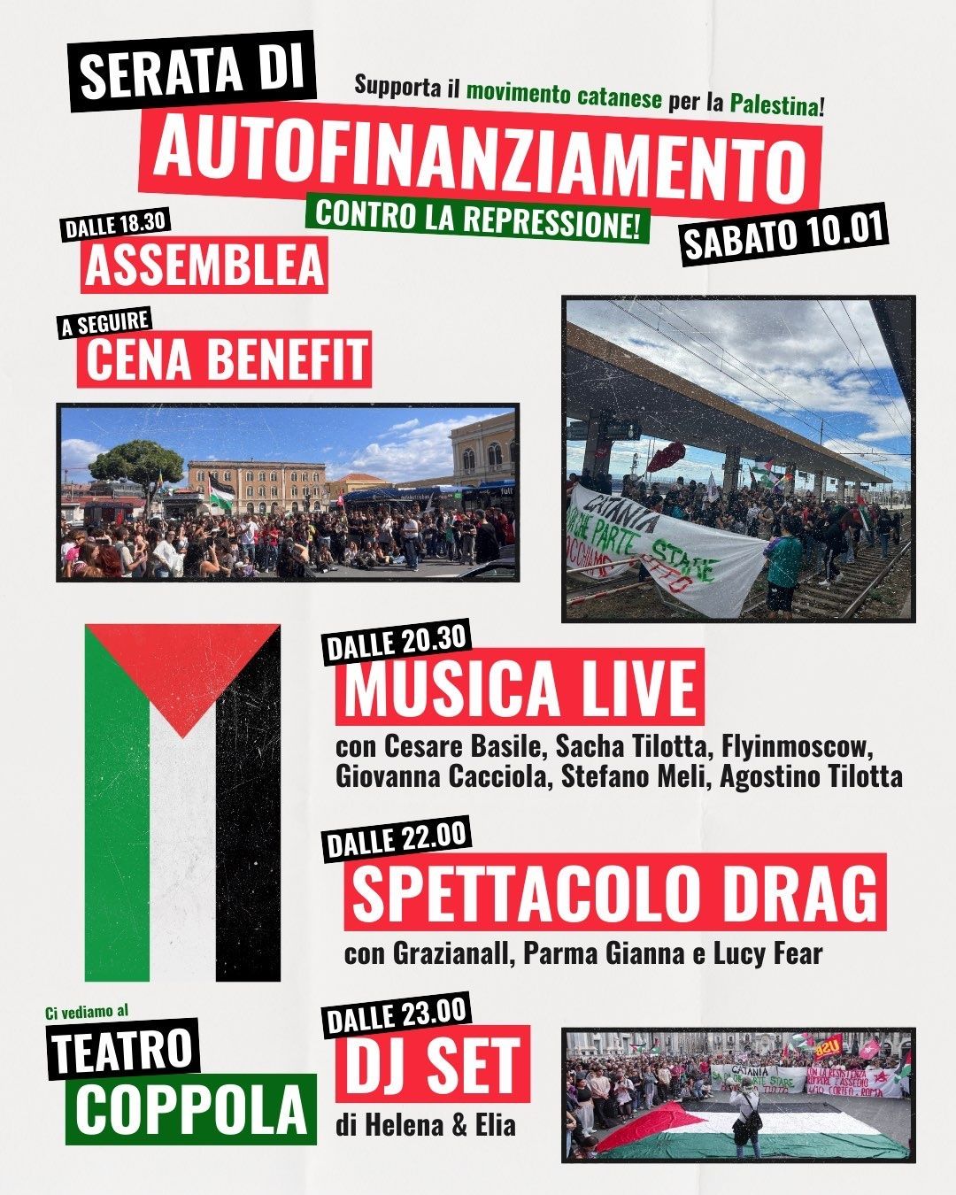 Serata di autofinanziamento contro la repressione