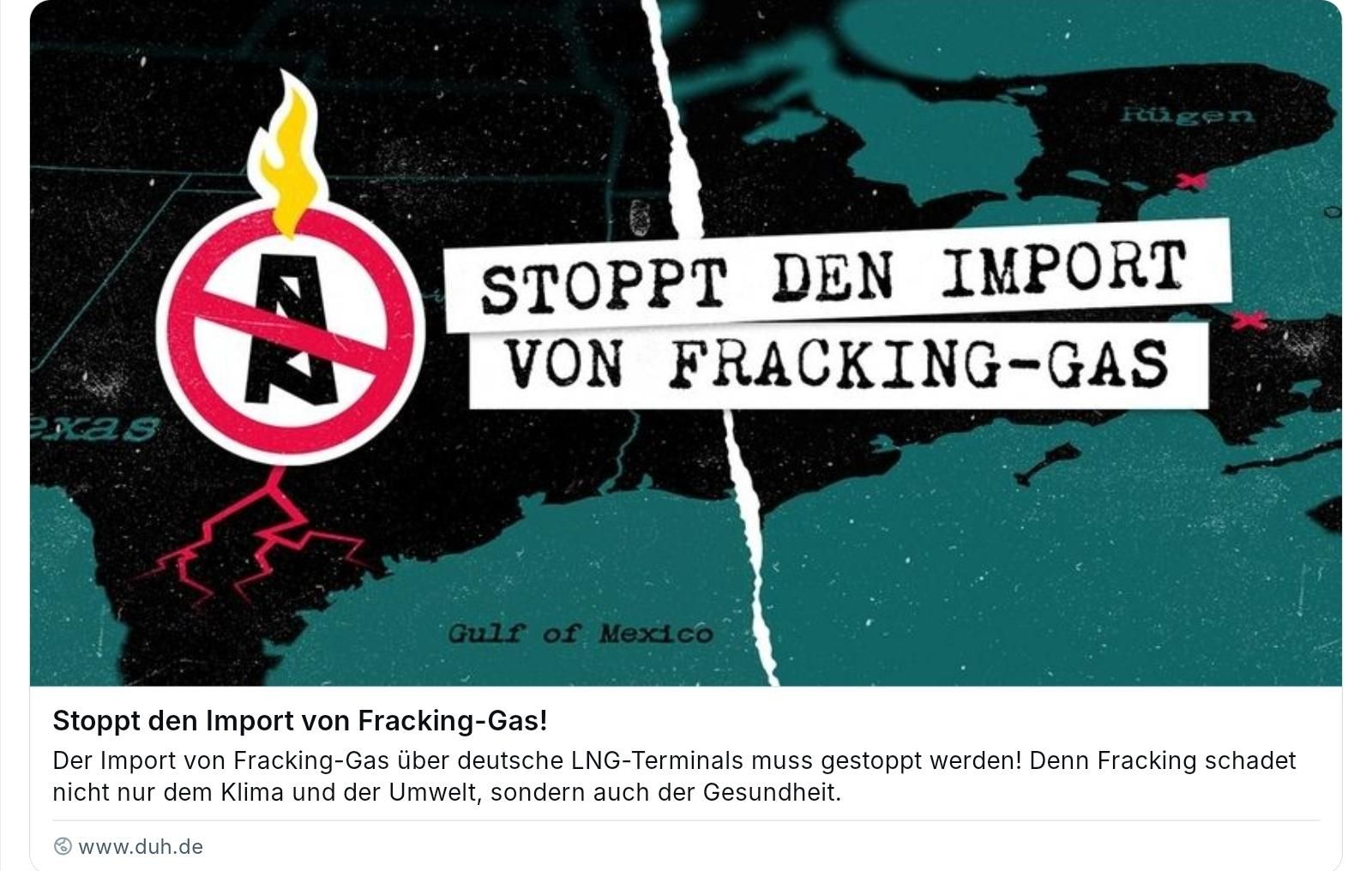 DUH fracking Gas Stopp