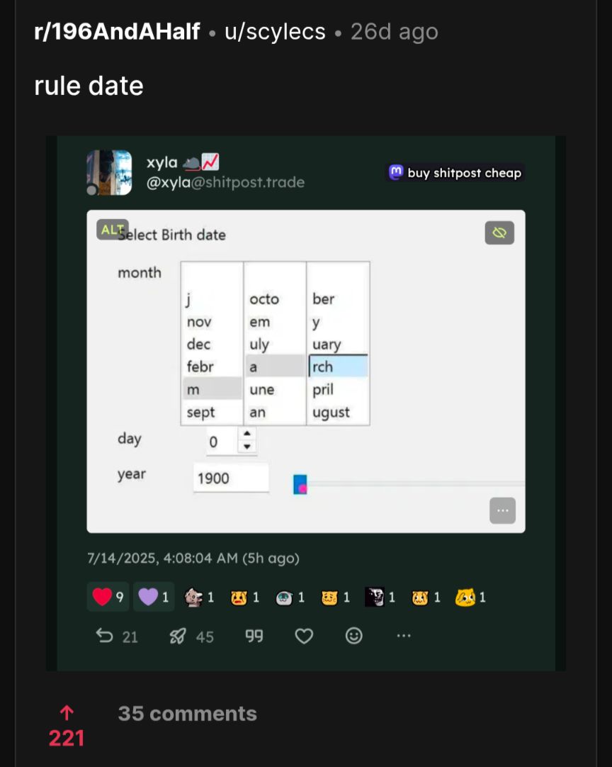 screenshot of a reddit post that is a screenshot of a xyla post