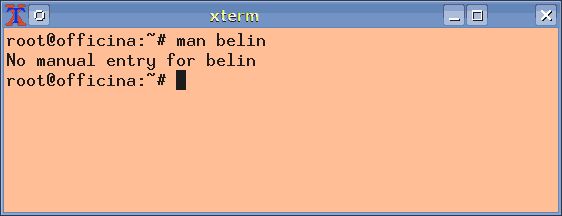 Da xterm:
man belin
No manual entry for belin