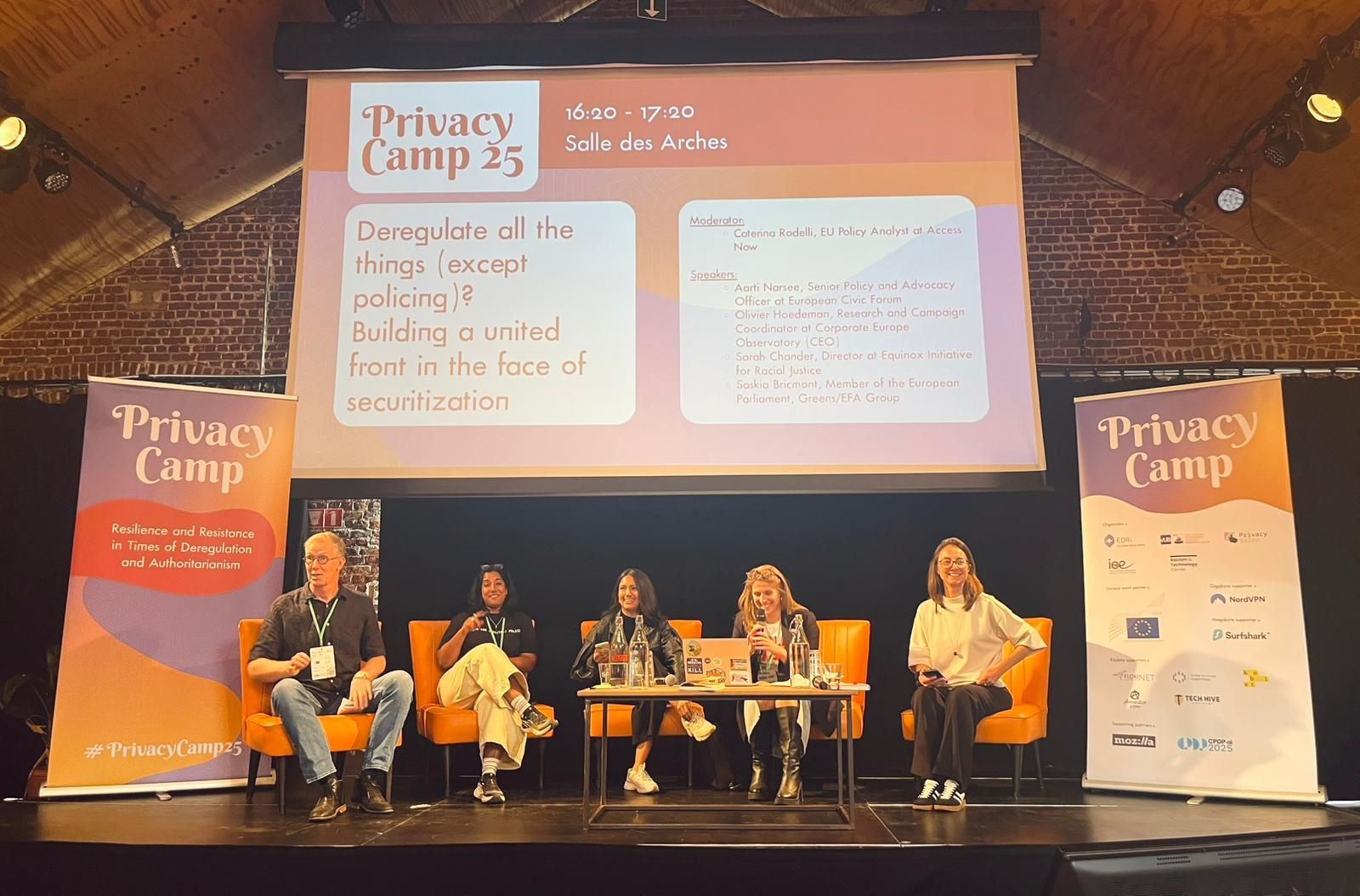 Stage with moderators and speakers